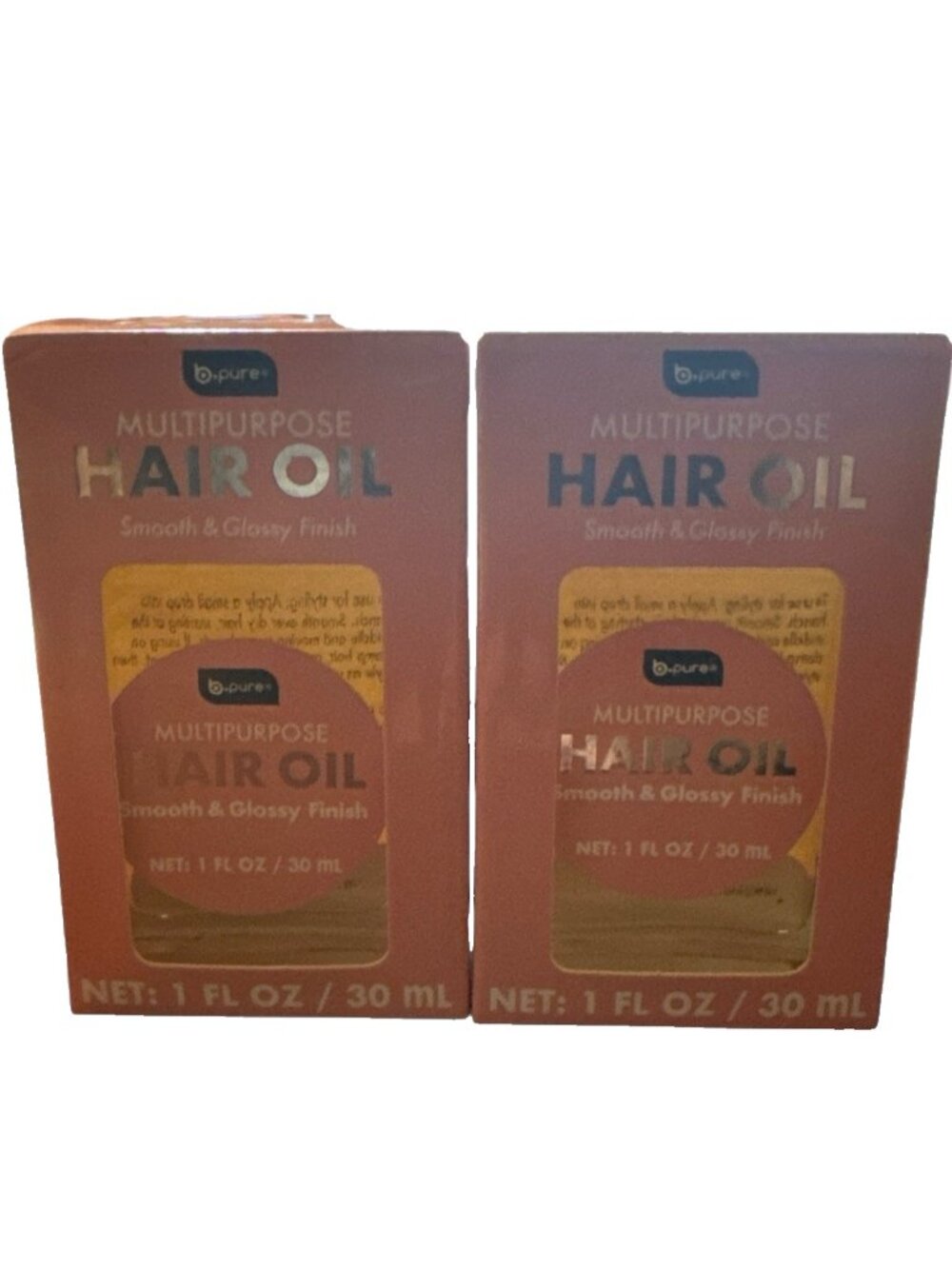 B.Pure Hair Oil Multipurpose Hair Oil Smooth & Glossy Finish 1 fl.oz 2 Piece